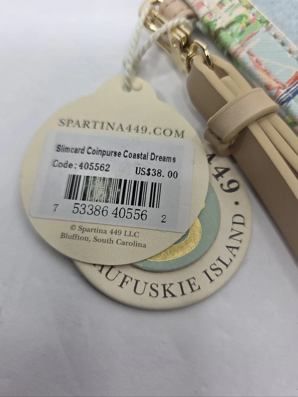 Spartina 449 Slim Card Coin Purse Coastal Dreams Wristlet NWT